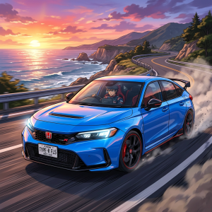 Honda Civic FL5 Boost Blue animated